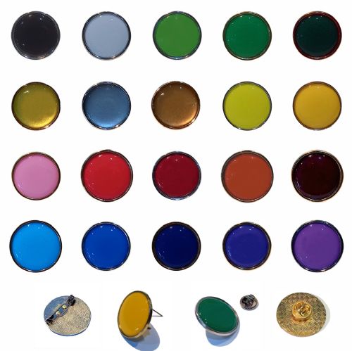 Plain Colour Round 27mm